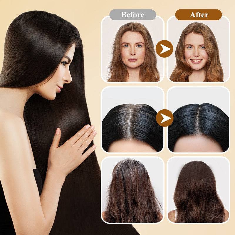 Pack of 3 😍 Natural Plant-Based Hair Color Dye Shampoo
