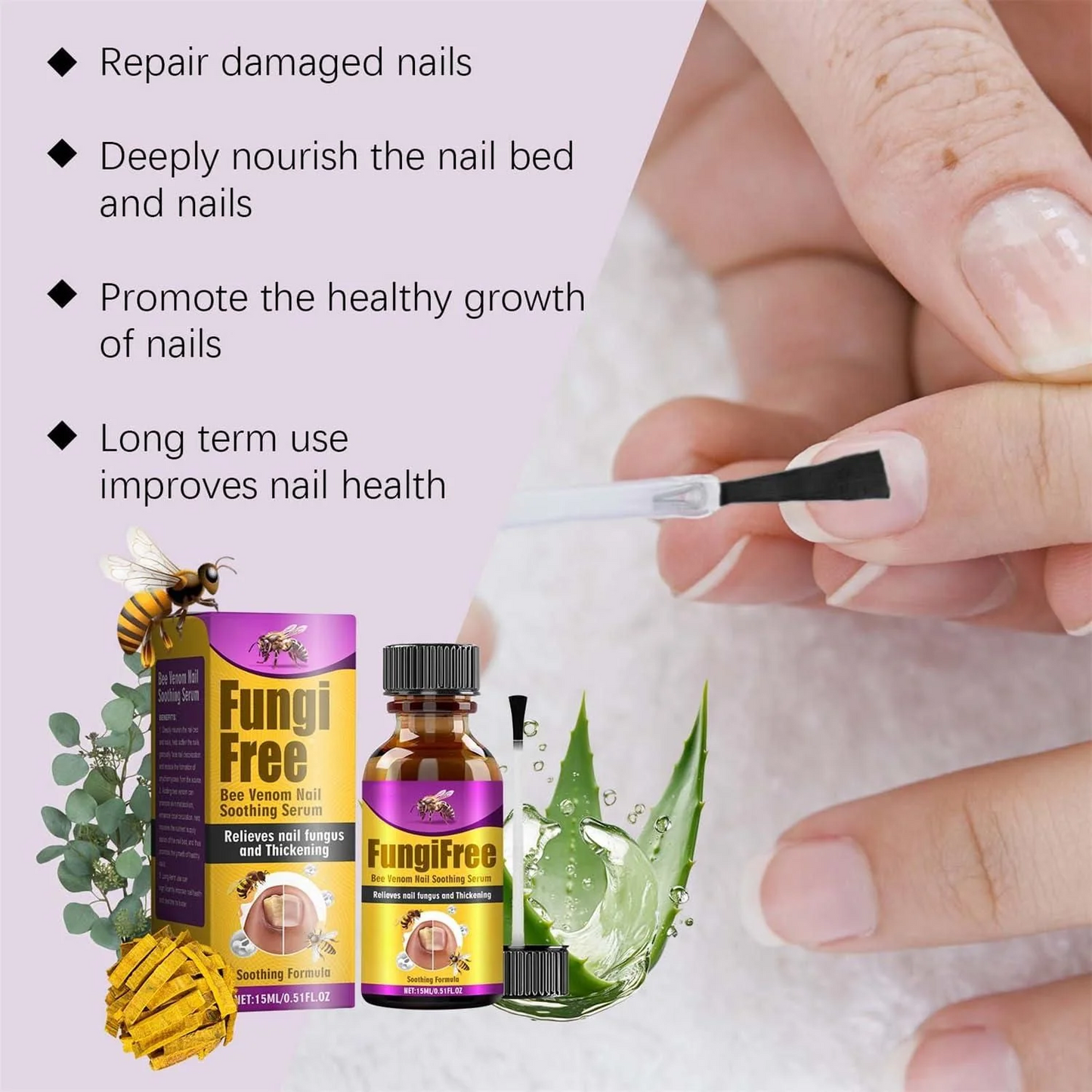 Bee Venom Nail Serum – Defeat Fungus, Restore Natural Shine