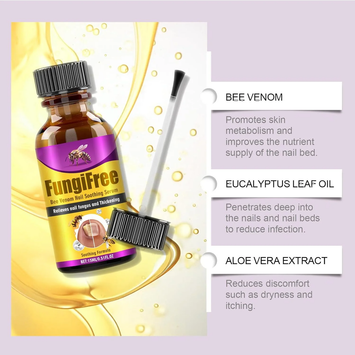 Bee Venom Nail Serum – Defeat Fungus, Restore Natural Shine