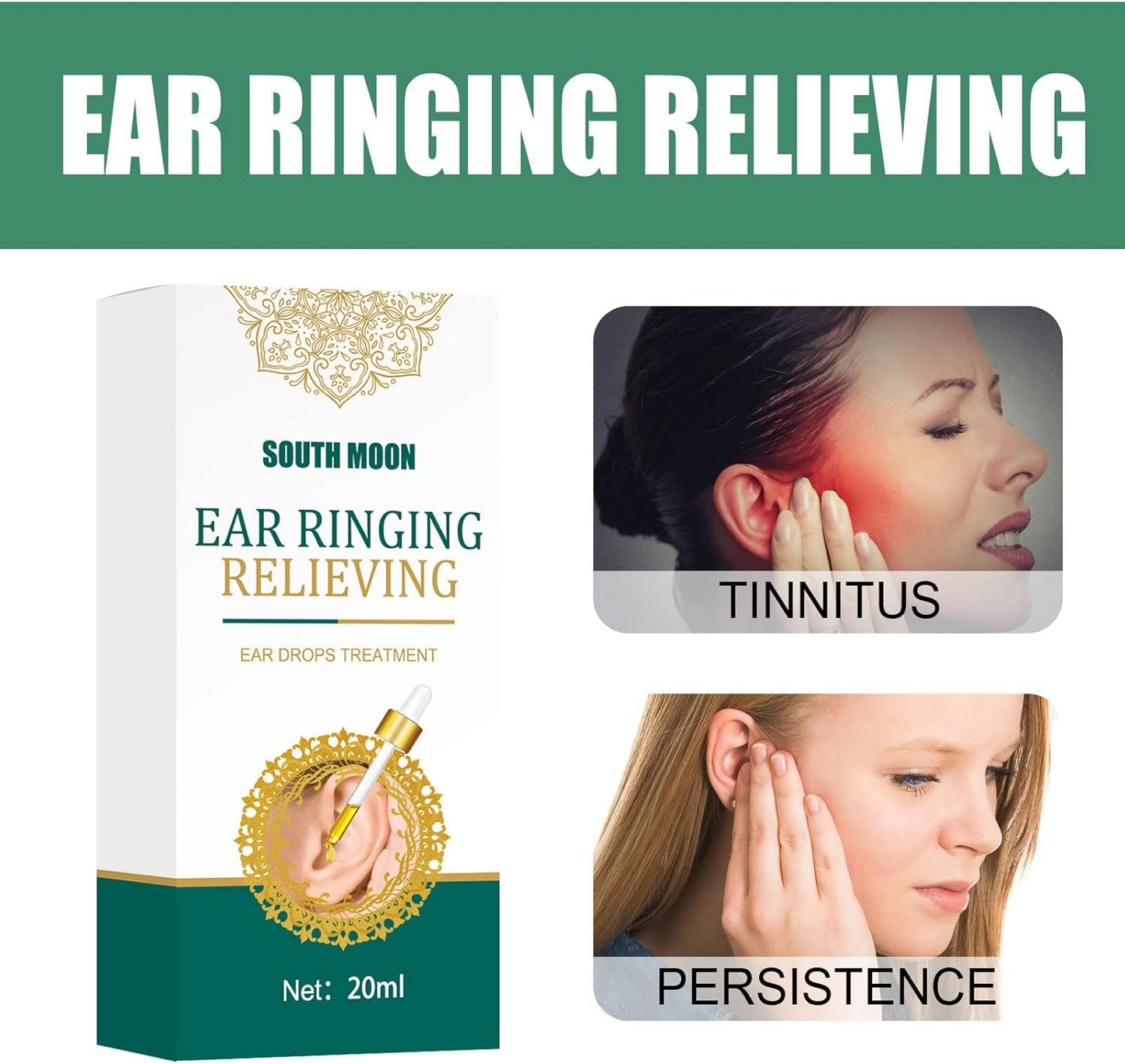 Ear Ringing Relieving Drops (30 Days Pack) - Buy 1 Get 1 FREE🔥🔥