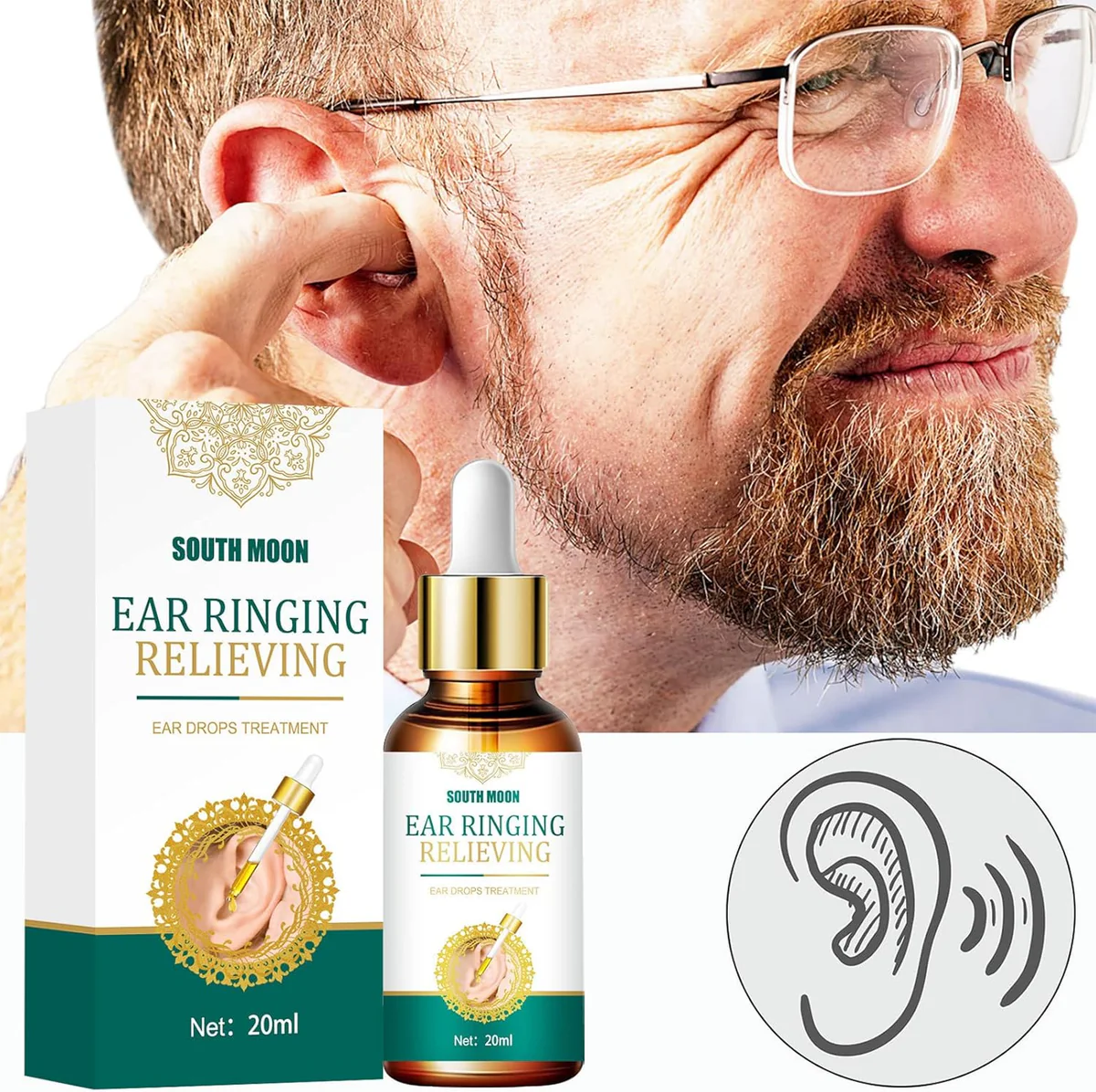 Ear Ringing Relieving Drops (30 Days Pack) - Buy 1 Get 1 FREE🔥🔥
